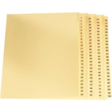 Davis Group Legal Exhibit Index Buff 1 to 100, Letter Size - Digit - 1-100 - Letter - 8.50" (215.90 mm) Width x 11" (279.40 mm) Length - Buff Plastic, Clear Tab(s)Recycled - Reinforced Tab, Rip Proof - 100 / Pack