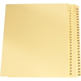 Davis Group Legal Exhibit Index Buff 1 to 50, Letter Size - Digit - 1-50 - Letter - 8.50" (215.90 mm) Width x 11" (279.40 mm) Length - Buff Plastic, Clear Tab(s)Recycled - Reinforced Tab, Rip Proof - 50 / Pack