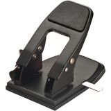 Officemate 2-Hole Punch with Padded Handle - 50 Sheet of 20lb Paper - 1/4" (6.35 mm) Punch Size - Metal - 4.53" (115.06 mm) Width x 3.19" (81.03 mm) Depth x 7.17" (182.12 mm) Height - Black