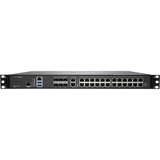 SonicWall NSa 5700 Network Security/Firewall Appliance - Intrusion Prevention - 26 Port - 10/100/1000Base-T, 10GBase-X, 10GBase-T - 10 Gigabit Ethernet - AES (192-bit), DES, MD5, AES (256-bit), 3DES, AES (128-bit), SHA-1 - 4000 VPN - 26 x RJ-45 - 6 Total Expansion Slots - 50 Hz, 60 Hz - 1U - Rack-mountable 