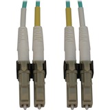 Tripp Lite N820X-01M Fiber Optic Duplex Network Cable - 3.3 ft Fiber Optic Network Cable for Switch, Patch Panel, Network Device - First End: 2 x LC/PC Network - Male - Second End: 2 x LC/PC Network - Male - 400 Gbit/s - LSZH, OFNR - 50/125 µm