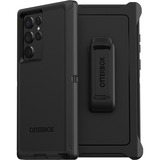 OtterBox Defender Rugged Carrying Case (Holster) Samsung Galaxy S22 Smartphone - Black - Dirt Resistant Port, Scrape Resistant, Bump Resistant, Dirt Resistant, Dust Resistant Port, Lint Resistant Port, Drop Resistant, Bacterial Resistant - Plastic Body - 