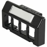 Ortronics HDJ Furniture Adapter Plate. Holds 4 HDJ jacks, Fog White - 4 x Socket(s) - 1-gang -...