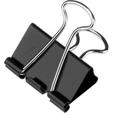 ACCO Medium Foldback Binder Clips 1 1/4" wide (5/8" capacity) - Medium - 1.25" (31.75 mm) Width - 0.6" Size Capacity - Reusable - 12 / Box - Black