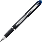 uniball&trade; Jetstream Ballpoint Pens - Medium Pen Point - 1 mm Pen Point Size - Blue Pigment-based Ink - Black Stainless Steel Barrel - 1 Each