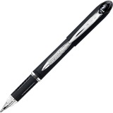 uniball&trade; Jetstream Ballpoint Pens - Medium Pen Point - 1 mm Pen Point Size - Black Pigment-based Ink - Black Stainless Steel Barrel - 1 Each
