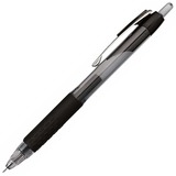 uniball&trade; 207 Retractable Gel Needle Point - Medium Pen Point - 0.7 mm Pen Point Size - Needle Pen Point Style - Retractable - Black - Black Barrel - 1 Each