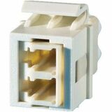 Ortronics 1-LC (2 fibers) fiber Keystone Module, Beige adapter, Fog White Housing