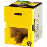 Ortronics Clarity Cat6a TracJack,T568A/B,8 pos, Yellow 180 Degree - 1 x 8-pin RJ-45 Network Female...
