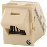 Ortronics Clarity 6 Angled TracJack, T568A/B, 45 degree, Electrical Ivory - 1 x RJ-45 Network -...