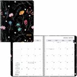 Blueline 2026 14-Month Monthly Planner - December to January - 11" x 8-1/2" - Dramatic Floral - Bilingual - Monthly - 14 Month - December 2025 to January 2027 - 1 Day, 1 Month Double Page Layout - Letter - 8 1/2" (215.90 mm) x 11" (279.40 mm) Sheet Size - Twin Wire - Dramatic Floral - Paper - Floral Cover - 11" (279.40 mm) Height x 8.5" (215.90 mm) Width - Bilingual, Note Page - 1 Each