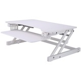 Rocelco ADRW- Adjustable Desk Riser - Up to 32" Screen Support - 13.61 kg Load Capacity - 6.25" (158.75 mm) Height x 26" (660.40 mm) Width x 34.75" (882.65 mm) Depth - Desktop, Tabletop - White