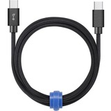 Blu Element Braided Charge/Sync USB-C to USB-C Cable 10ft Black - 10 ft USB-C Data Transfer Cable for Car Charger, Wall Charger, USB Device - First End: 1 x USB 2.0 Type C - Second End: 1 x USB 2.0 Type C - Black