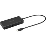 Kensington G1000P USB-C Mini Dock - for TV/Monitor/Projector/Notebook/Smartphone/iPad - 85 W - USB Type C - 4K - 3840 x 2160 - 2 x USB Type-A Ports - USB Type-A - 1 x USB Type-C Ports - USB Type-C - 1 x RJ-45 Ports - Network (RJ-45) - 1 x HDMI Ports - HDMI - DisplayPort - Black - Wired - Gigabit Ethernet - ChromeOS, Windows, macOS