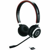 Jabra Evolve 65 Headset - Stereo - USB Type A - Wireless - Bluetooth - 98.4 ft - Over-the-head - Binaural - Ear-cup - Noise Cancelling Microphone - Noise Canceling - Black