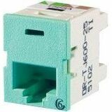 Ortronics Clarity 6 TracJack, T568A/B, 180 degree, Lt Green - 1 x RJ-45 Keystone - Female - Light...