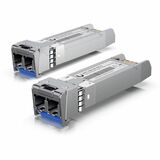 Ubiquiti SFP (mini-GBIC) Moldule - For Data Networking, Optical Network - 2 x Duplex LC 10Gbase-X Network - Optical Fiber - Single-mode - 10 Gigabit Ethernet - 10GBase-X - 2 Pack