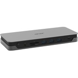 Acer USB Type-C Gen 1 Dock - for Notebook/Monitor - Charging Capability - Memory Card Reader - SD - 85 W - USB 3.1 Type C - 3 Displays Supported - 4K, Full HD, HD - 3840 x 2160, 1920 x 1080, 1280 x 720 - 1 x USB 3.1 Type-C Ports - 3 x USB Type-A Ports - USB Type-A - 1 x USB Type-C Ports - USB Type-C - 1 x RJ-45 Ports - Network (RJ-45) - 2 x HDMI Ports - HDMI - 1 x DisplayPorts - DisplayPort - Silver - Wired - Gigabit Ethernet