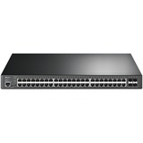 TP-Link JetStream TL-SG3452XP Ethernet Switch - 48 Ports - Manageable - Gigabit Ethernet, 10 Gigabit Ethernet - 1000Base-T, 10GBase-X - 3 Layer Supported - Modular - 49.19 W Power Consumption - 500 W PoE Budget - Optical Fiber, Twisted Pair - PoE Ports - Rack-mountable, Desktop - 3 YearLifetime Limited Warranty