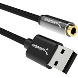 Image of Sabrent USB Type-A to 3.5mm Audio Jack Active Adapter 20" Cable