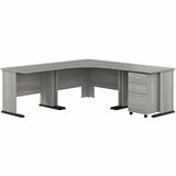 Bush Business Furniture Studio A 83W Large Corner Desk with 3-Drawer Mobile File Cabinet
