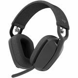 Logitech Zone Vibe 100 Lightweight Wireless Over-Ear Headphones, Graphite, 981-001256 - Stereo - Wireless - Bluetooth - 98.4 ft - Over-the-ear - Binaural - Ear-cup - Noise Cancelling Microphone - Noise Canceling - Graphite