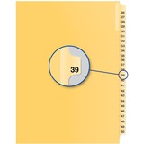 Davis Index Divider - Printed Tab(s) - 1/25 - Digit - 39 - 8.50" Divider Width x 11" Divider Length - Buff Divider - 25 / Pack