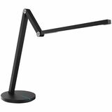 Dainolite LED Desk Lamp - 22" (558.80 mm) Height - 8 W LED Bulb - Adjustable Arm, Dimmable - 450 lm Lumens - Desk Mountable - Black - for Desk