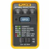 Fluke Networks ST120 Test Equipment Fluke St120+ Gfci Socket Tester With Beeper - Mismatched Wiring Testing, Ground Fault Detection 195112033579