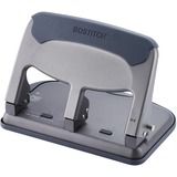 Bostitch Antimicrobial EZ Squeeze™? 40 Sheet Hole Punch, Gray/Black - 40 Sheet - Metal - Gray, Black