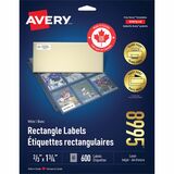 Avery&reg; White Rectangle Labels with Sure Feed Technology