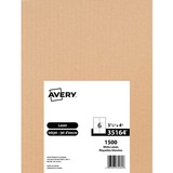 Avery TrueBlock Multipurpose Label - 4" Height x 3 21/64" Width - Permanent Adhesive - Rectangle - Laser, Inkjet - Matte White - Paper - 6 / Sheet - 2500 / Pack - Jam-free, Smudge-free