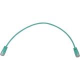 Eaton Tripp Lite Series Cat6a 10G Snagless Molded Slim UTP Ethernet Cable (RJ45 M/M), PoE, Aqua, 1 ft. (0.3 m)