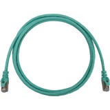Tripp Lite by Eaton N262-S07-AQ Cat6a STP Patch Network Cable - 7 ft Category 6a Network Cable for Network Device, Server, Switch, Router, Hub, Printer, Computer, Photocopier, Modem, PoE Device, Patch Panel, ... - First End: 1 x RJ-45 Network - Male - Second End: 1 x RJ-45 Network - Male - 10 Gbit/s - Patch Cable - Shielding - Nickel Plated Connector - Gold Plated Contact - CM - 28 AWG - Aqua