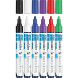 Schneider Paint-It 320 Paint Marker - Bullet Marker Point Style - Black, White, Blue, Violet, Red, Green Water Based Ink - 6 / Pack