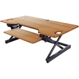 Rocelco DADRT- 46 Sit Stand Desk Riser - Desktop - Teak