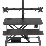 Rocelco EDRB-DM2 - Electric Desk Riser + Dual Monitor Arm - 14.97 kg Load Capacity - Desktop