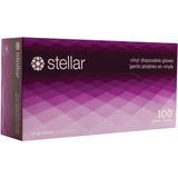 Stellar Examination Gloves - Small Size - Vinyl - Clear - Disposable - For Examination