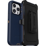 OtterBox Defender Rugged Carrying Case (Holster) Apple iPhone 14 Pro Smartphone - Blue Suede Shoes - Bump Resistant, Tear Resistant, Drop Resistant, Dirt Resistant, Wear Resistant, Scrape Resistant, Bacterial Resistant - Plastic, Plastic Body - Holster - 6.33" (160.78 mm) Height x 3.52" (89.41 mm) Width x 1.31" (33.27 mm) Depth - Retail