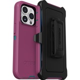 OtterBox Defender Rugged Carrying Case (Holster) Apple iPhone 14 Pro Smartphone - Canyon Sun (Pink) - Dirt Resistant, Bump Resistant, Tear Resistant, Scrape Resistant, Drop Resistant, Wear Resistant - Plastic, Plastic Body - Holster - 6.33" (160.78 mm) Height x 3.52" (89.41 mm) Width x 1.31" (33.27 mm) Depth - Retail