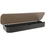Chief Voygager Storage Shelf Accessory - 24.91 lb (11300 g) Load Capacity x 30" (762 mm) Width x 10.5" (266.70 mm) Depth x 4" (101.60 mm) Height - Adjustable Height, Cable Management - Wood - Black
