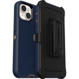 OtterBox Defender Rugged Carrying Case (Holster) Apple iPhone 14, iPhone 13 Smartphone - Blue Suede Shoes - Tear Resistant, Bump Resistant, Dirt Resistant, Scrape Resistant, Drop Resistant, Wear Resistant, Dust Resistant, Lint Resistant - Plastic, Plastic Body - Holster - 6.33" (160.78 mm) Height x 3.51" (89.15 mm) Width x 1.25" (31.75 mm) Depth - Retail