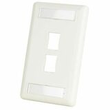 Ortronics HDJ 6 Port Single Gang Faceplate With Label Field - 2 x Socket(s) - 1-gang - Box Mount -...