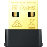 TP-Link Archer T2UB Nano - AC600 Nano Dual Band Wi-Fi Bluetooth 4.2 USB Adapter - USB 2.0 - 633 Mbit/s - 2.40 GHz ISM - 5 GHz UNII - External