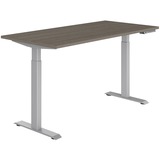 Global Ionic Utility Table - Rectangle Top - 2 Legs - Assembly Required - Mahogany - Laminate Top Material