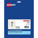 Avery%26reg%3B+Labels+with+Metallic+Gold+Borders%2C+2%22+x+4%22+%2C+100+%286541%29