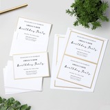 Avery® Invitation Cards with Metallic Gold Borders