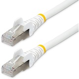 StarTech.com 3ft CAT6a Ethernet Cable, White Low Smoke Zero Halogen (LSZH) 10 GbE 100W PoE S/FTP Snagless RJ-45 Network Patch Cord - 3ft White Low Smoke Zero Halogen (LSZH) Shielded CAT6A Ethernet Cable - 10GbE Multi Gigabit 1/2.5/5/10Gbps - 100W PoE++ - 27 AWG 100% Copper Stranded Wire - Snagless 4 pair S/FTP RJ45 Network Patch Cord, ETL Verified, ANSI/TIA-568.2-D Category 6A