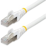 StarTech.com 2ft CAT6a Ethernet Cable, White Low Smoke Zero Halogen (LSZH) 10 GbE 100W PoE S/FTP Snagless RJ-45 Network Patch Cord - 2ft White Low Smoke Zero Halogen (LSZH) Shielded CAT6A Ethernet Cable - 10GbE Multi Gigabit 1/2.5/5/10Gbps - 100W PoE++ - 27 AWG 100% Copper Stranded Wire - Snagless 4 pair S/FTP RJ45 Network Patch Cord, ETL Verified, ANSI/TIA-568.2-D Category 6A