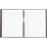 Blueline NotePro Notebook - 150 Sheets - Twin Wirebound - 10.75" (273.05 mm) x 8.50" (215.90 mm) - White Paper - Grape Cover - Self-adhesive Tab, Micro Perforated, Index Sheet, Pocket, Hard Cover - Recycled